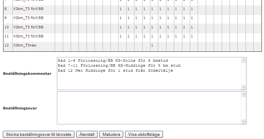 Sidan 165 av 327 9 För att öppna beställningen klickar man på gulmarkerat beställningsid.