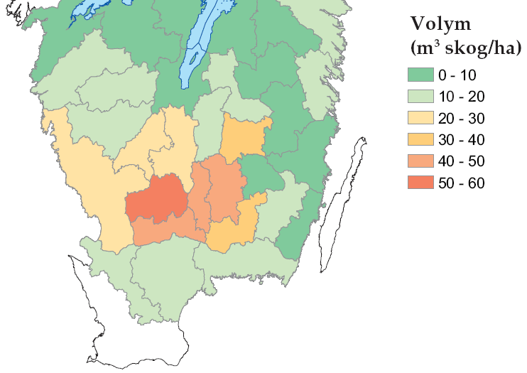 Figur 5-2: stormskadad skog efter stormen Gudrun 52 De fyra värsta stormarna som drabbat Götaland sedan 1900 inträffade 1902, 1969, 2005 53 och 2007.