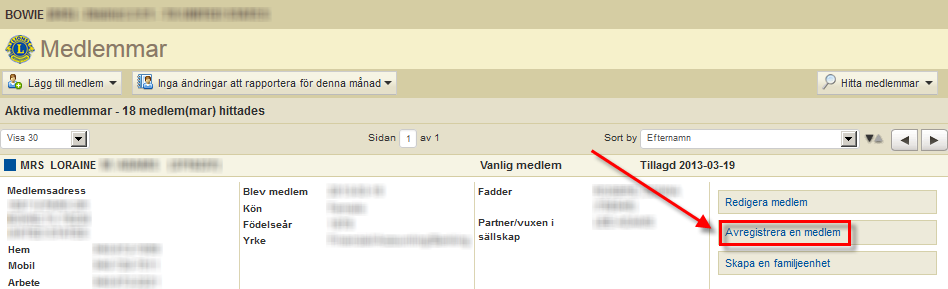 Titta i sökresultatet och välj den medlem du vill överföra till din klubb och klicka på Lägg till medlem. Du kommer ombedjas att ange medlemstyp. Fråga: Hur avregistrerar jag en medlem?