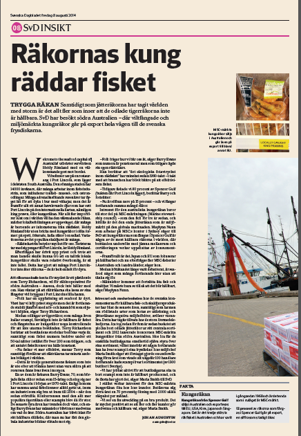 Reportage om ett fiske SvD