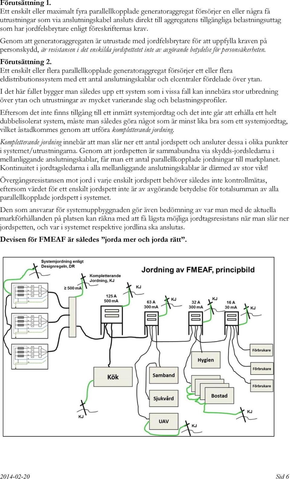 har jordfelsbrytare enligt föreskrifternas krav.