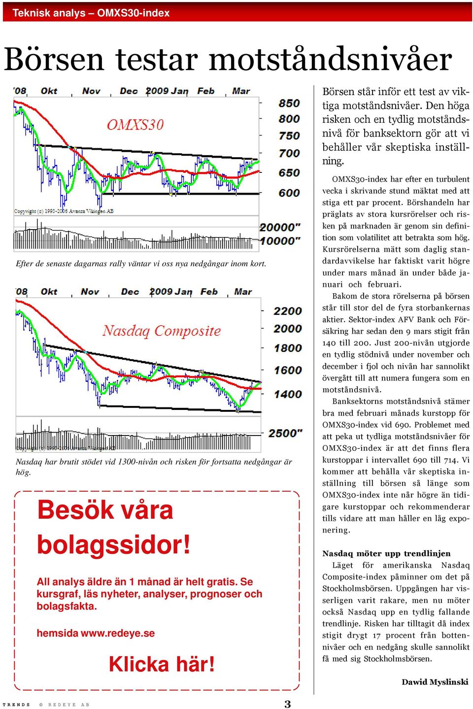 Nasdaq har brutit stödet vid 1300-nivån och risken för fortsatta nedgångar är hög. Besök våra bolagssidor! All analys äldre än 1 månad är helt gratis.