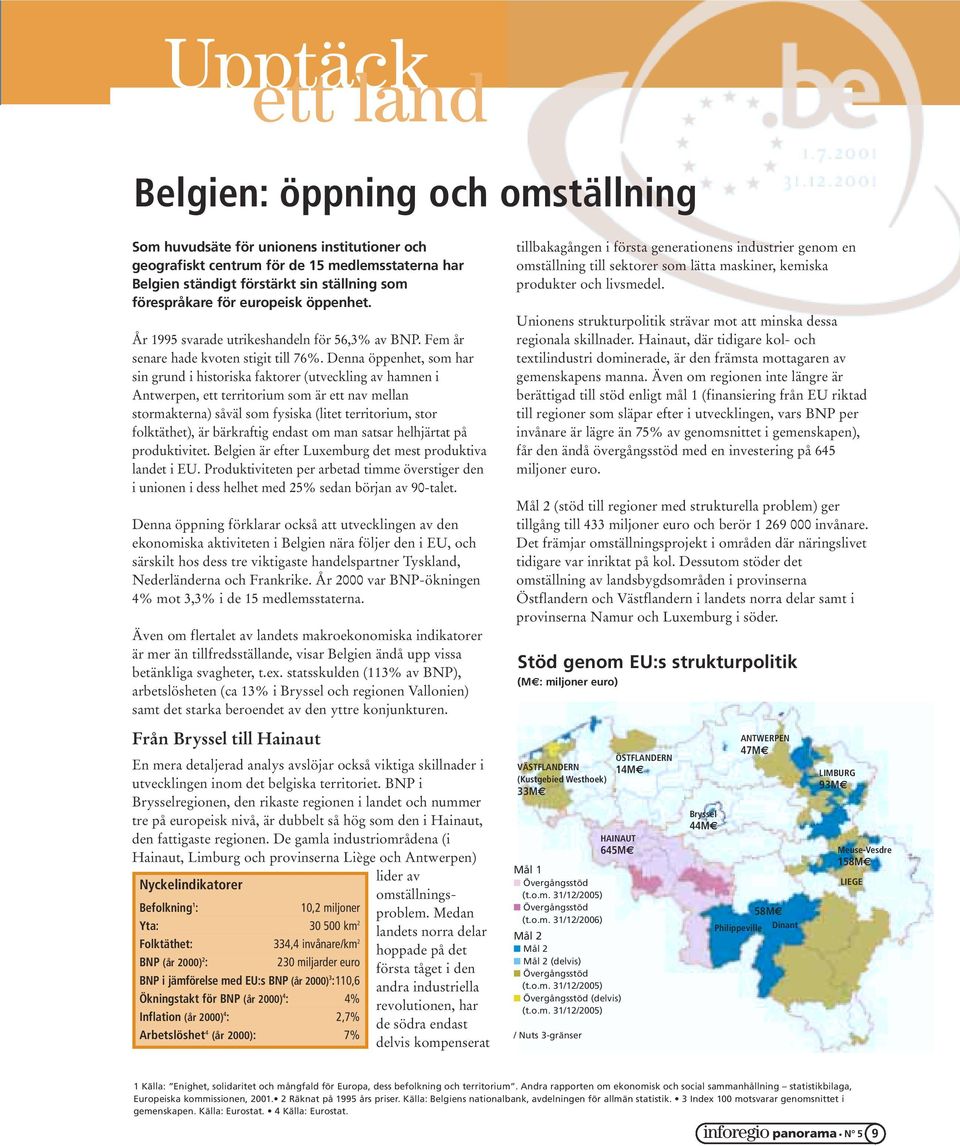 Denna öppenhet, som har sin grund i historiska faktorer (utveckling av hamnen i Antwerpen, ett territorium som är ett nav mellan stormakterna) såväl som fysiska (litet territorium, stor folktäthet),
