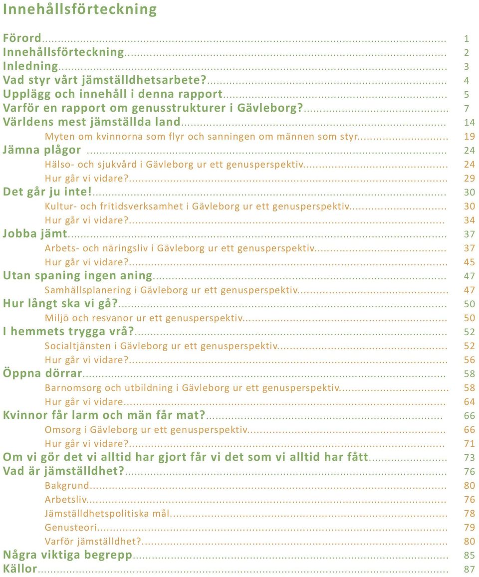 .. 24 Hälso- och sjukvård i Gävleborg ur ett genusperspektiv... 24 Hur går vi vidare?... 29 Det går ju inte!... 30 Kultur- och fritidsverksamhet i Gävleborg ur ett genusperspektiv.