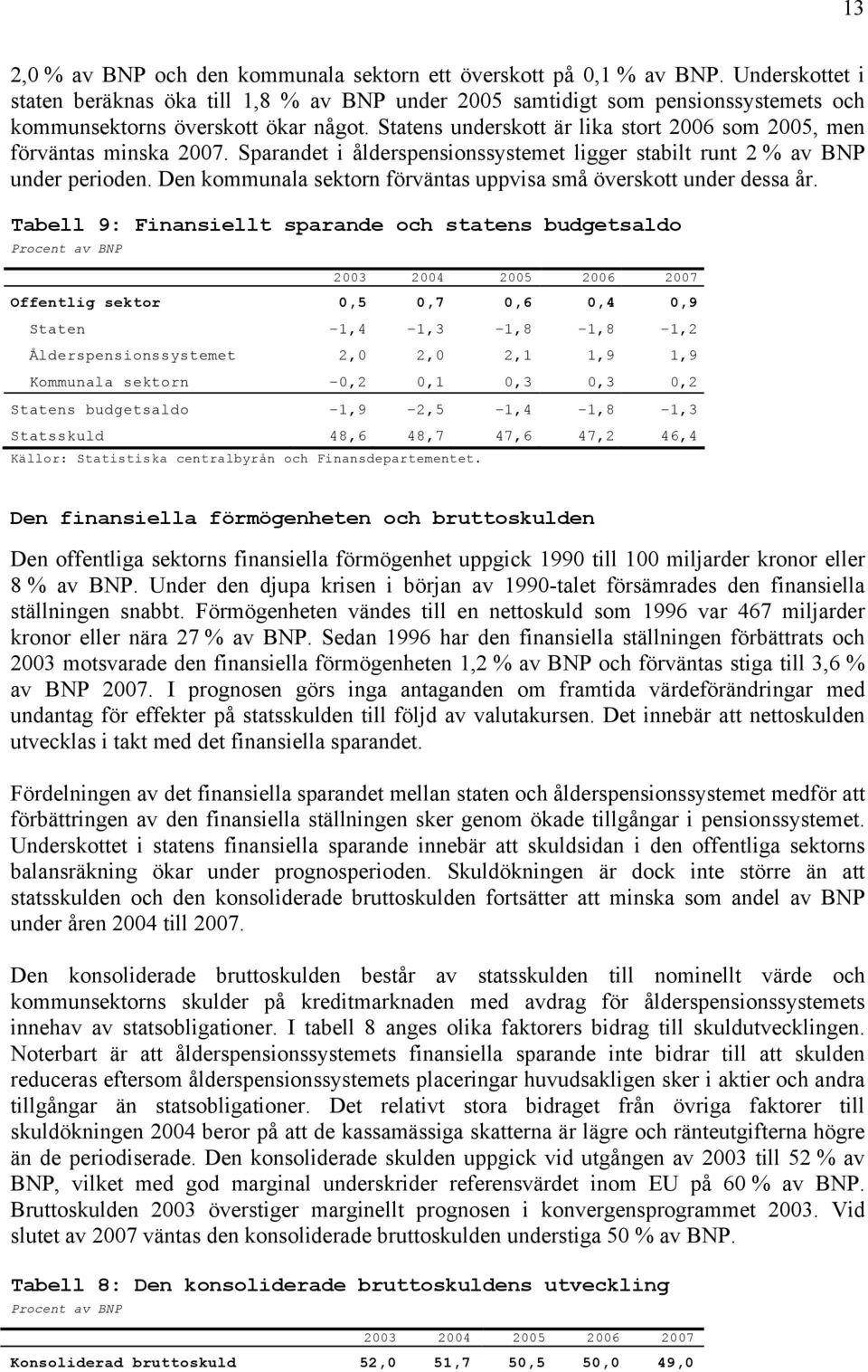 Den kommunala sektorn förväntas uppvisa små överskott under dessa år.