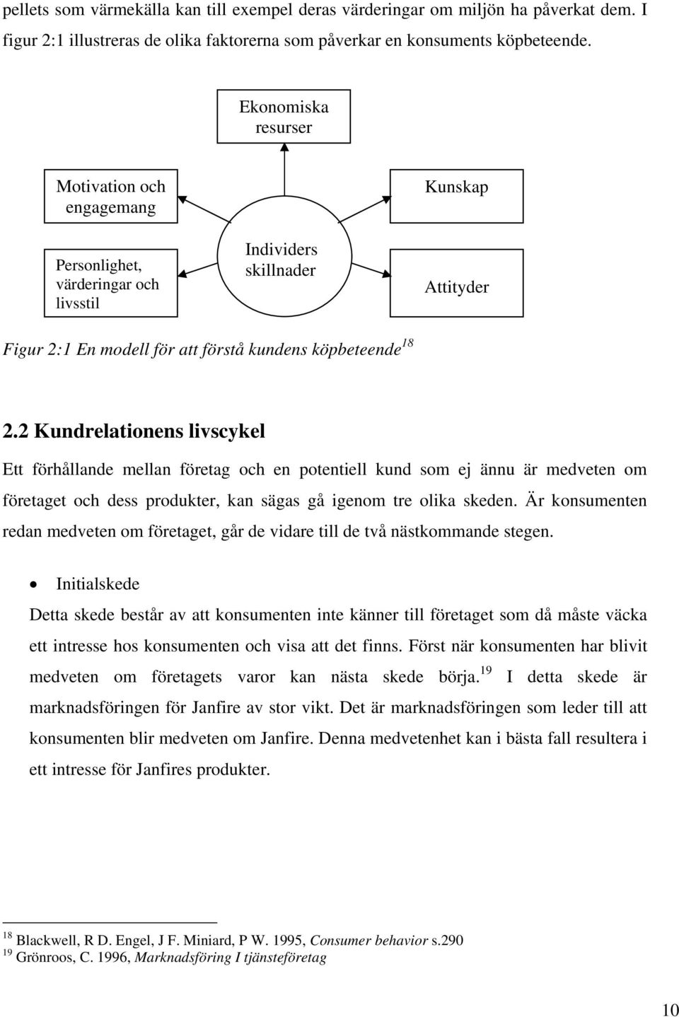 2 Kundrelationens livscykel Ett förhållande mellan företag och en potentiell kund som ej ännu är medveten om företaget och dess produkter, kan sägas gå igenom tre olika skeden.