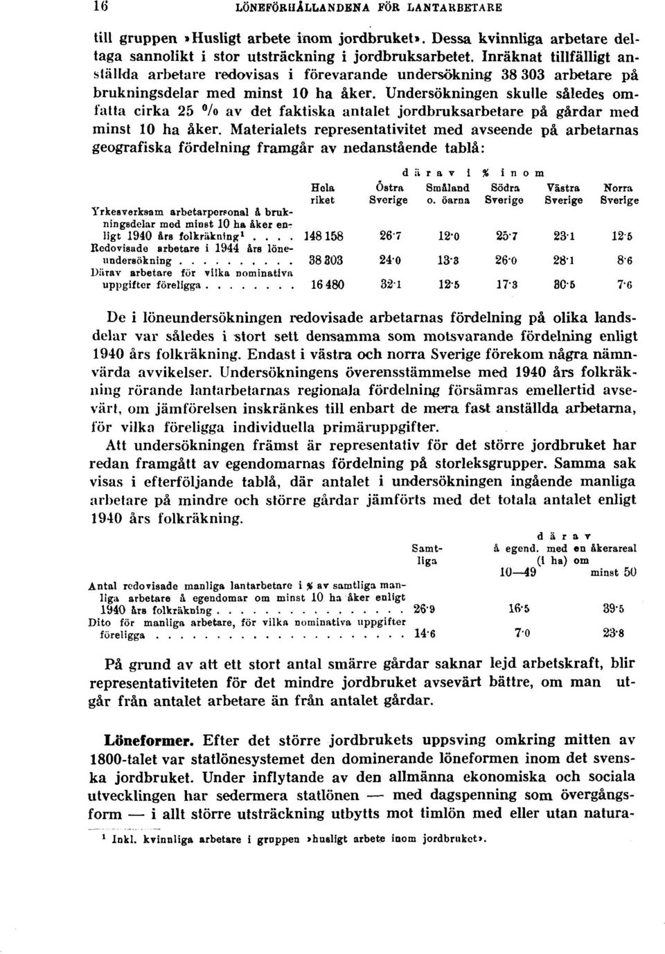 Undersökningen skulle således omfatta cirka 25 /o av det faktiska antalet jordbruksarbetare på gårdar med minst 10 ha åker.
