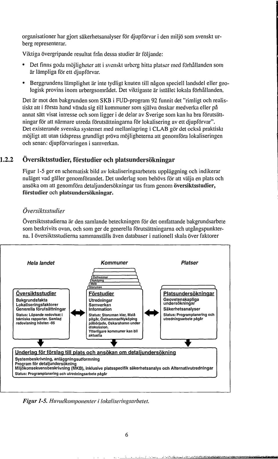 Berggrundens lämplighet är inte tydligt knuten till någon speciell landsdel eller geologisk provins inom urbergsområdet. Det viktigaste är istället lokala förhållanden.