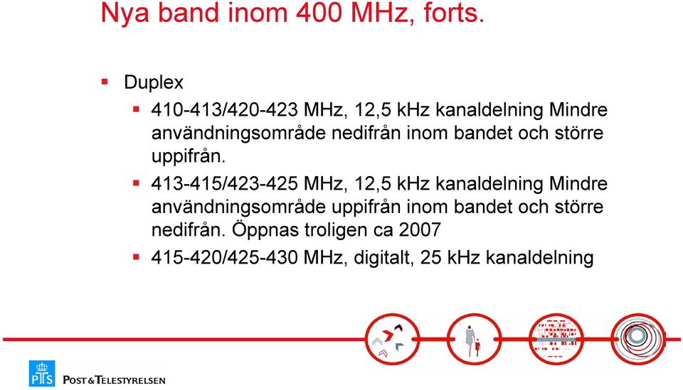 nedifrån inom bandet och större uppifrån.