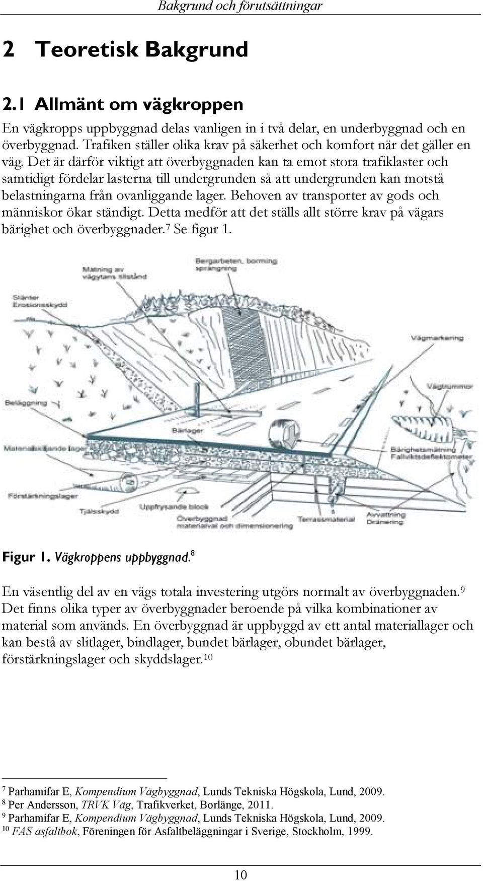 Det är därför viktigt att överbyggnaden kan ta emot stora trafiklaster och samtidigt fördelar lasterna till undergrunden så att undergrunden kan motstå belastningarna från ovanliggande lager.