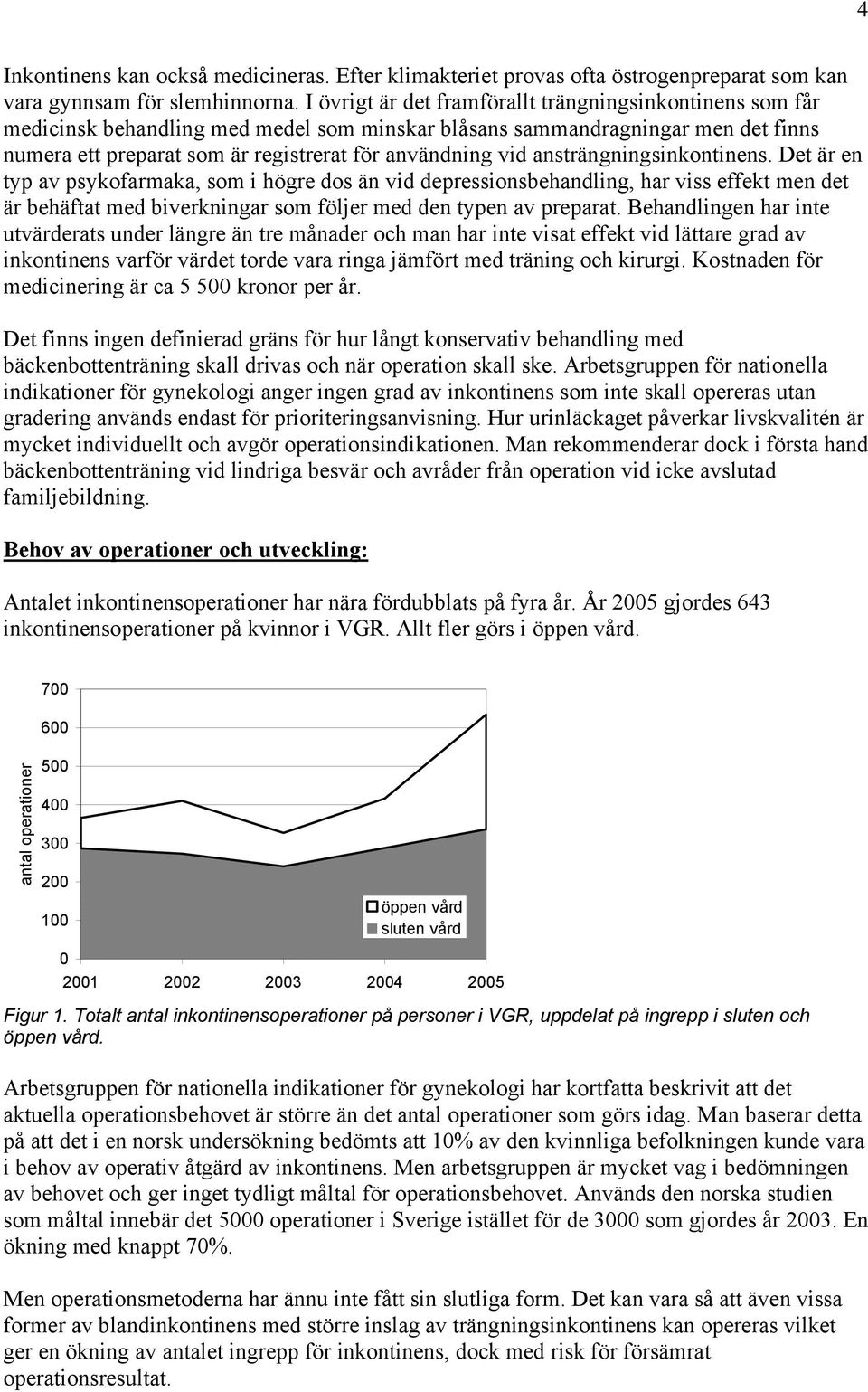 ansträngningsinkontinens. Det är en typ av psykofarmaka, som i högre dos än vid depressionsbehandling, har viss effekt men det är behäftat med biverkningar som följer med den typen av preparat.