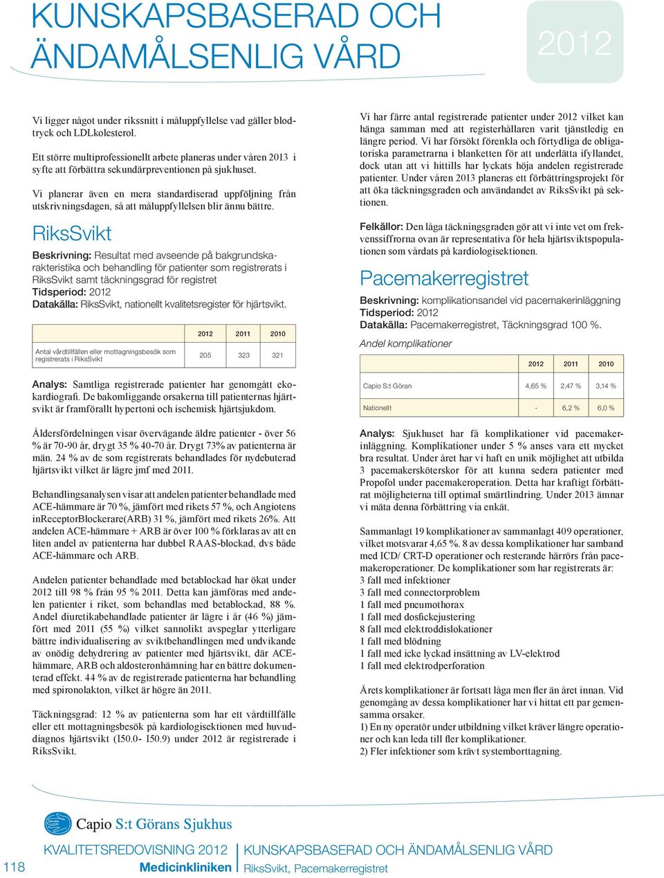 Vi planerar även en mera standardiserad uppföljning från utskrivningsdagen, så att måluppfyllelsen blir ännu bättre.