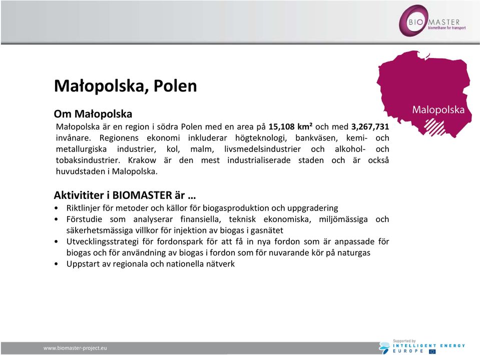 Krakow är den mest industrialiserade staden och är också huvudstaden i Malopolska.