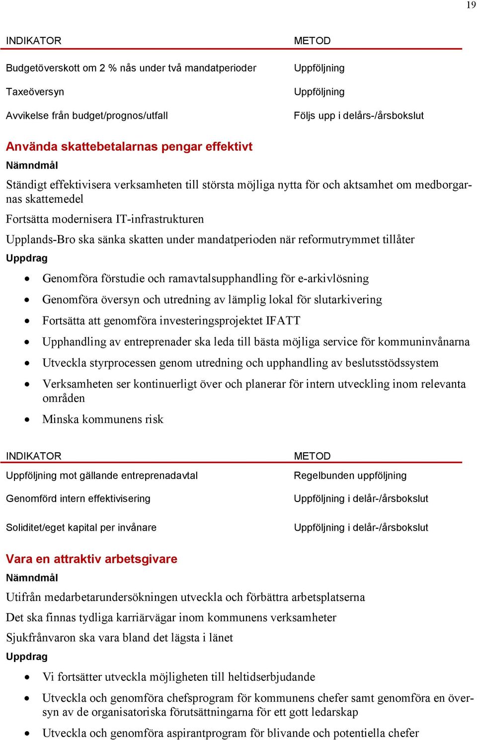 mandatperioden när reformutrymmet tillåter Uppdrag Genomföra förstudie och ramavtalsupphandling för e-arkivlösning Genomföra översyn och utredning av lämplig lokal för slutarkivering Fortsätta att