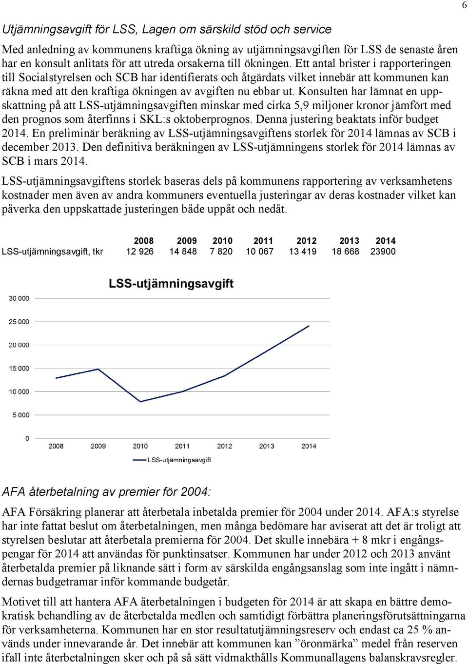 Ett antal brister i rapporteringen till Socialstyrelsen och SCB har identifierats och åtgärdats vilket innebär att kommunen kan räkna med att den kraftiga ökningen av avgiften nu ebbar ut.