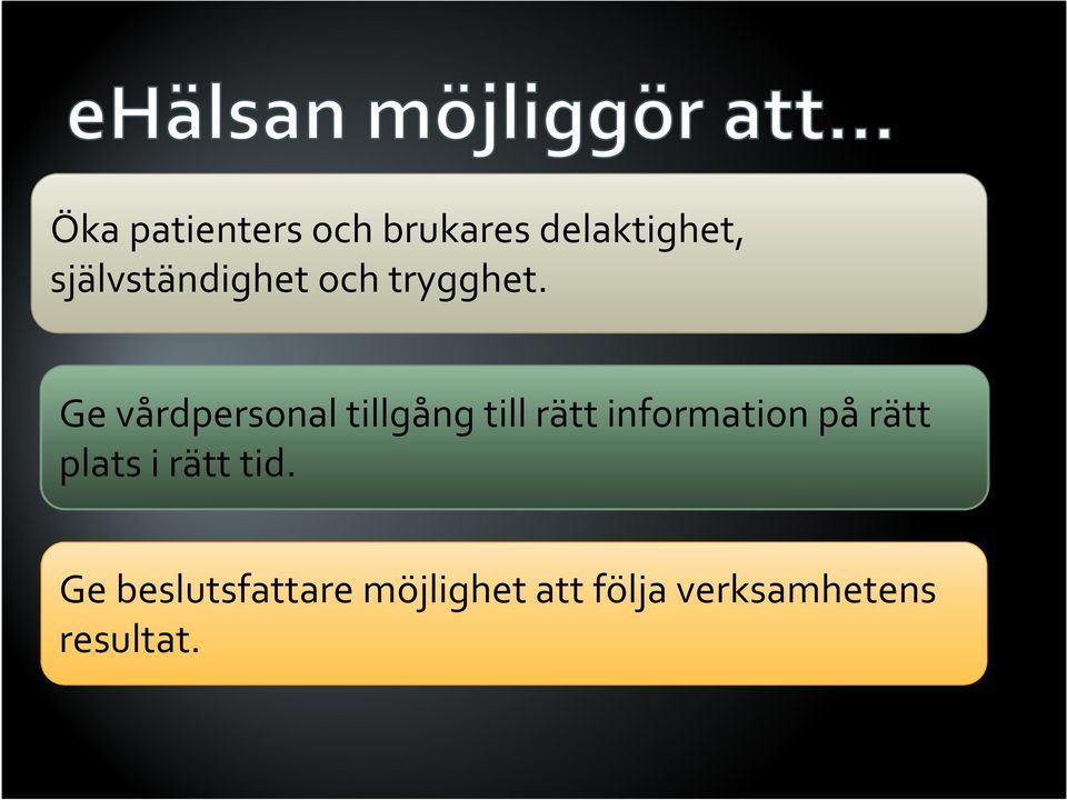 Ge vårdpersonal tillgång till rätt information på