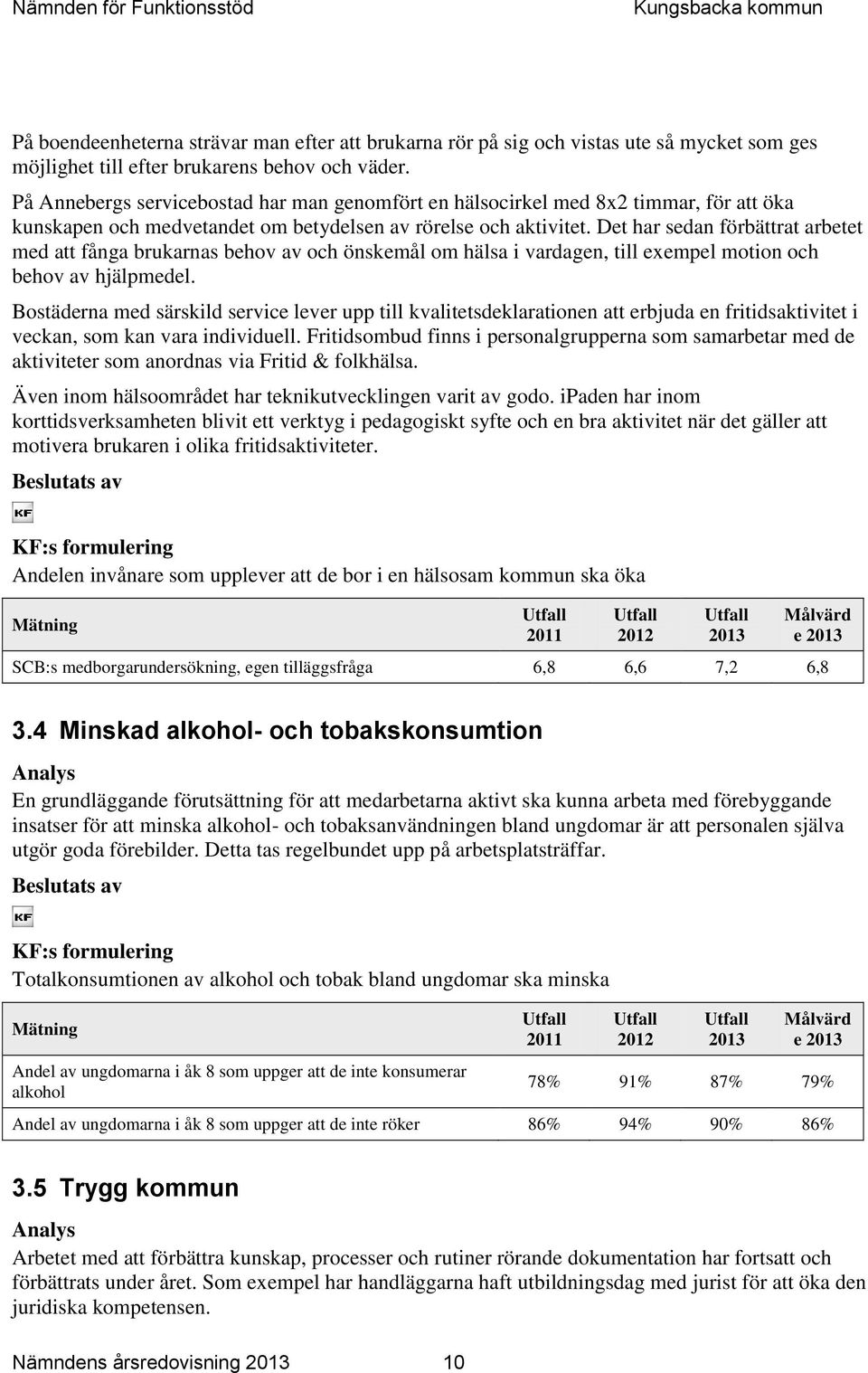 Det har sedan förbättrat arbetet med att fånga brukarnas behov av och önskemål om hälsa i vardagen, till exempel motion och behov av hjälpmedel.