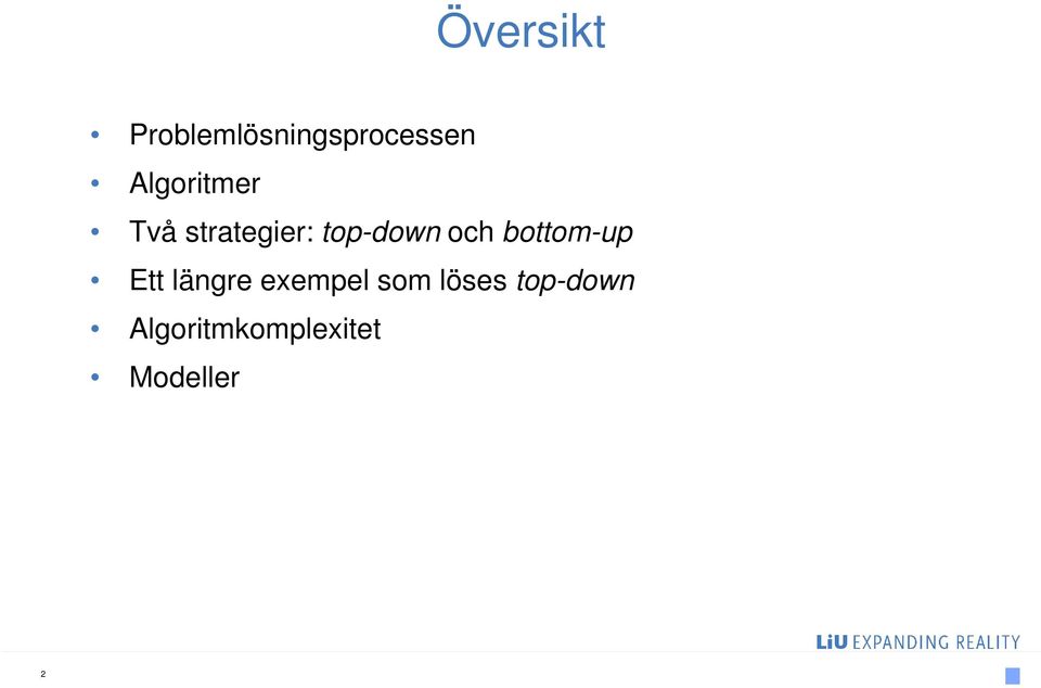 och bottom-up Ett längre exempel som