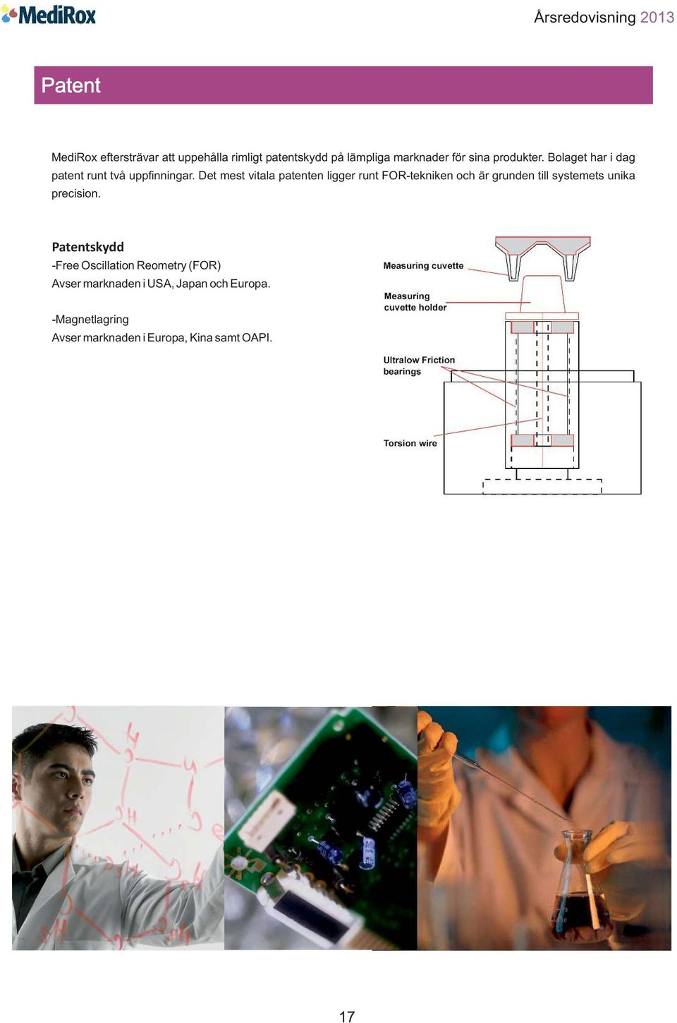 Det mest vitala patenten ligger runt FOR-tekniken och är grunden till systemets unika precision.