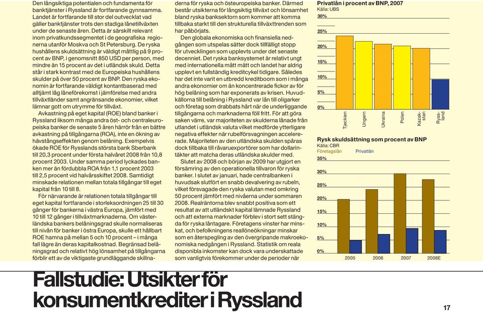 Landet är fortfarande till stor del outvecklat vad gäller banktjänster trots den stadiga lånetillväxten under de senaste åren.