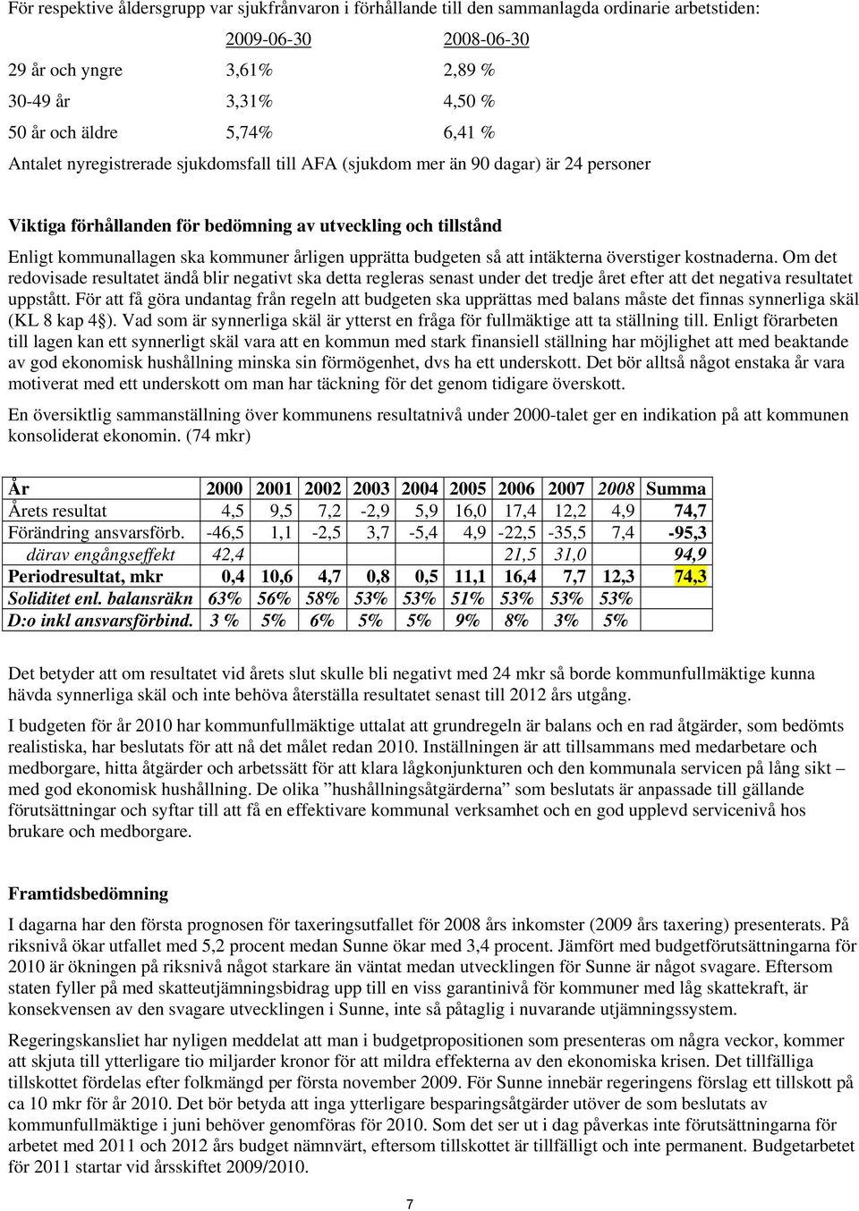 upprätta budgeten så att intäkterna överstiger kostnaderna. Om det redovisade resultatet ändå blir negativt ska detta regleras senast under det tredje året efter att det negativa resultatet uppstått.