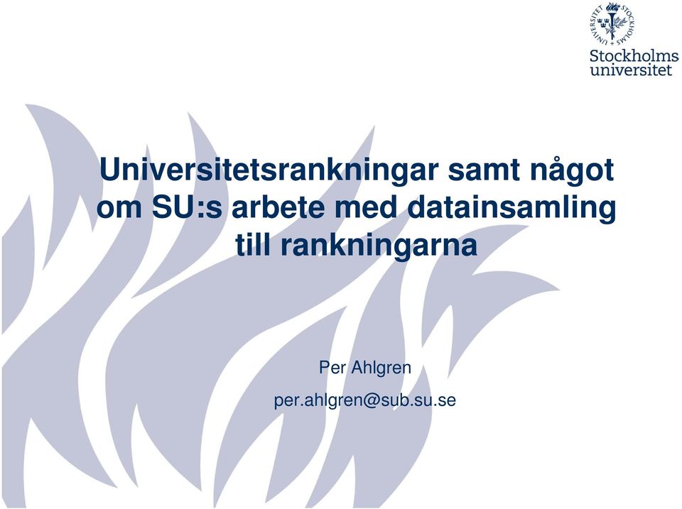 datainsamling till