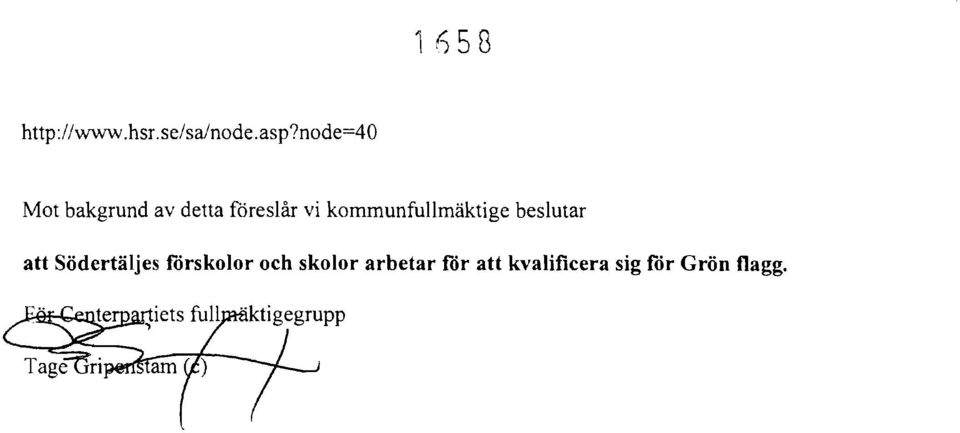 kommunfullmäktige beslutar att Södertäljes