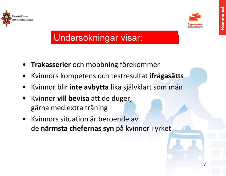 självklart som män Kvinnor vill bevisa att de duger, gärna med extra