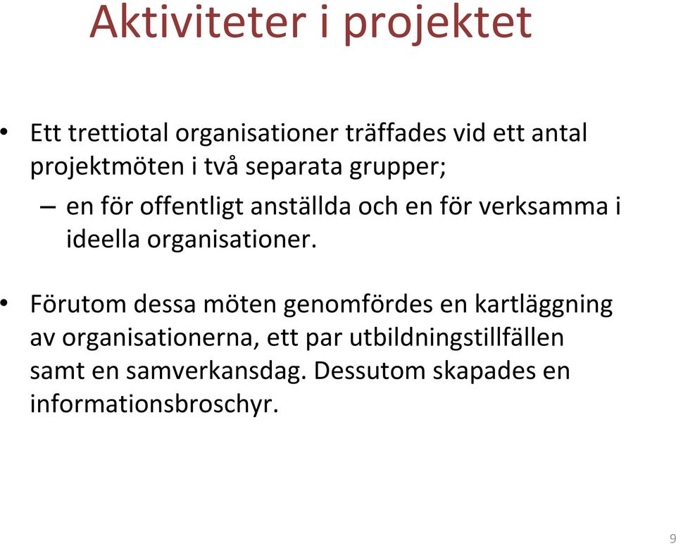 ideella organisationer.