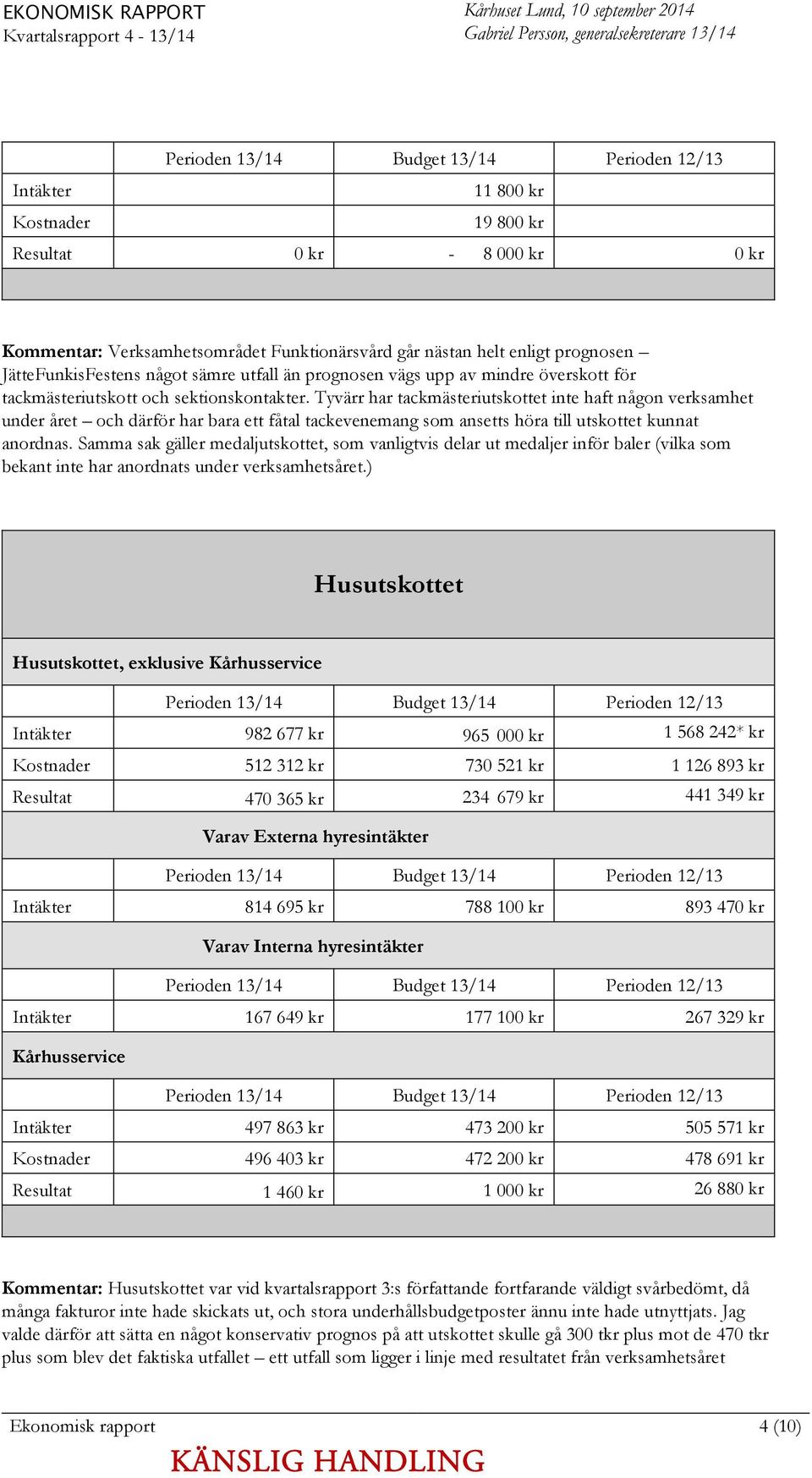 tackmästeriutskott och sektionskontakter.