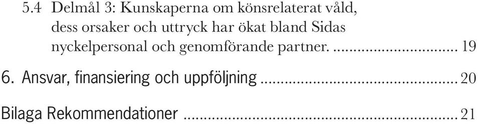 nyckelpersonal och genomförande partner... 19 6.