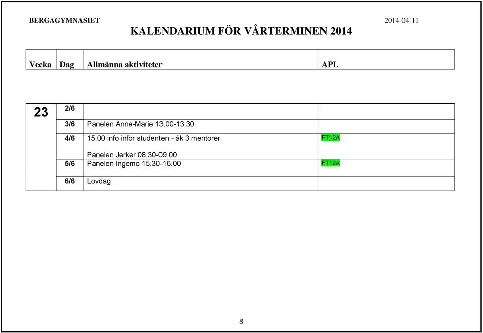 00 info inför studenten - åk 3