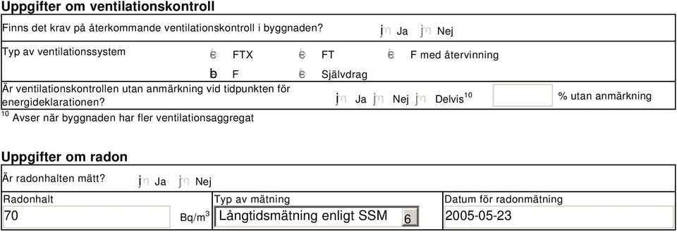 vid tidpunkten för gfedc Självdrag energideklarationen?