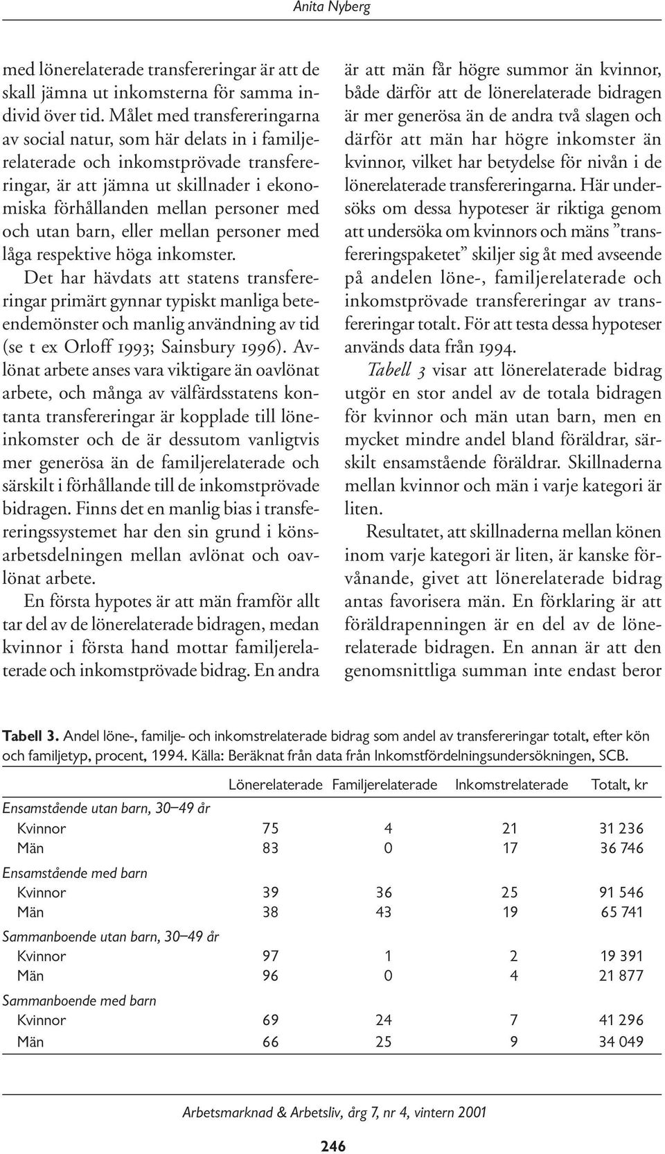 utan barn, eller mellan personer med låga respektive höga inkomster.