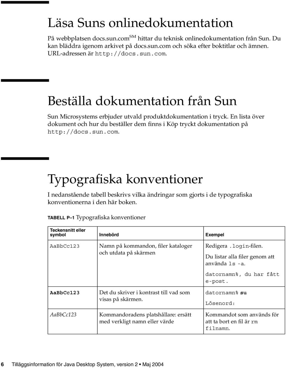 En lista över dokument och hur du beställer dem finns i Köp tryckt dokumentation på http://docs.sun.com.