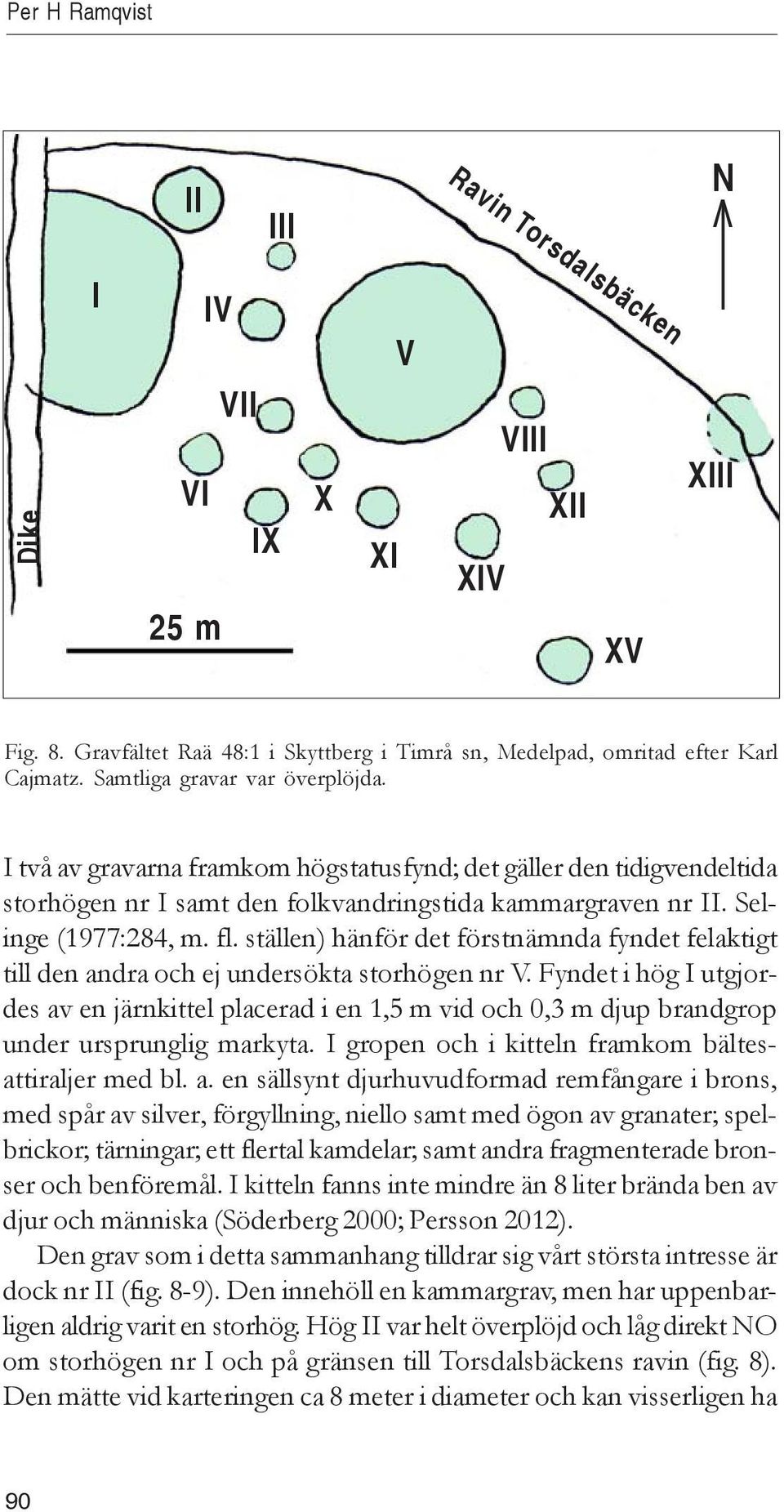 ställen) hänför det förstnämnda fyndet felaktigt till den andra och ej undersökta storhögen nr V.