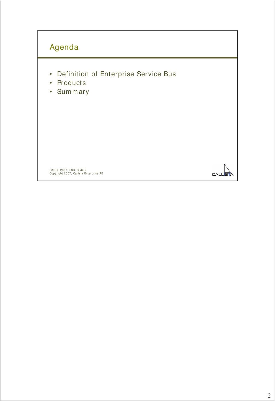 Enterprise Service Bus Products