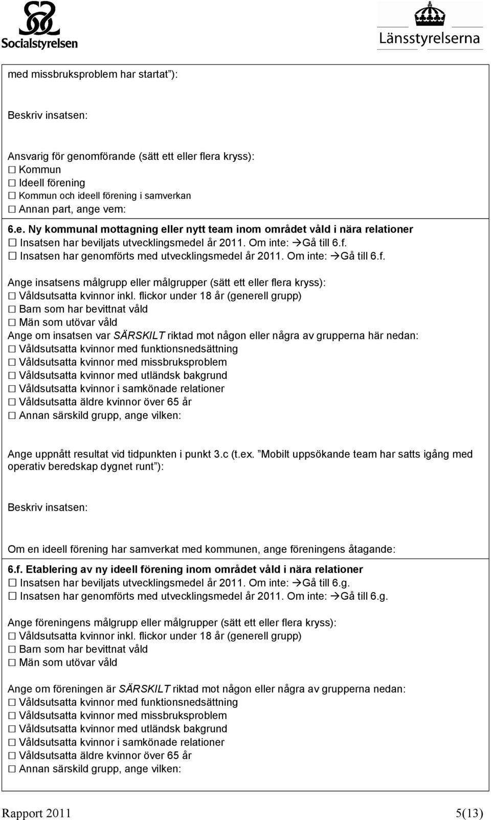 Insatsen har genomförts med utvecklingsmedel år 2011.