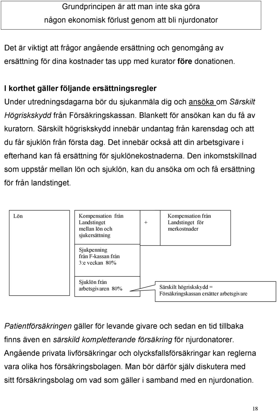 Blankett för ansökan kan du få av kuratorn. Särskilt högriskskydd innebär undantag från karensdag och att du får sjuklön från första dag.