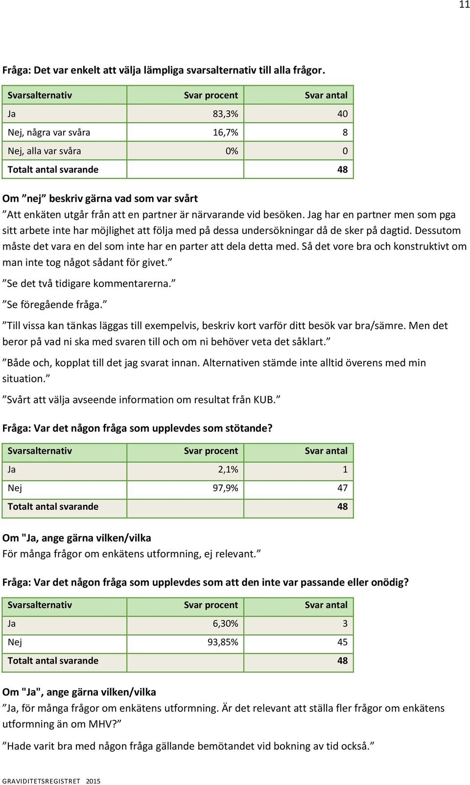 g har e parter e so pga sitt arbete ite har öjighet att föja ed på dessa udersöigar då de ser på dagtid. Dessuto åste det vara e de so ite har e parter att dea detta ed.