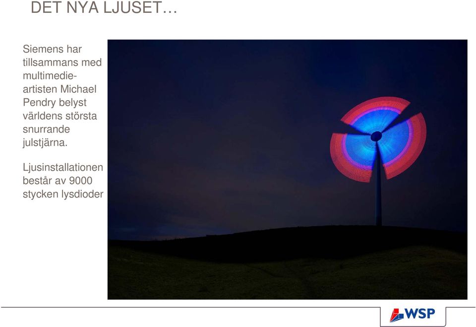 världens största snurrande julstjärna.