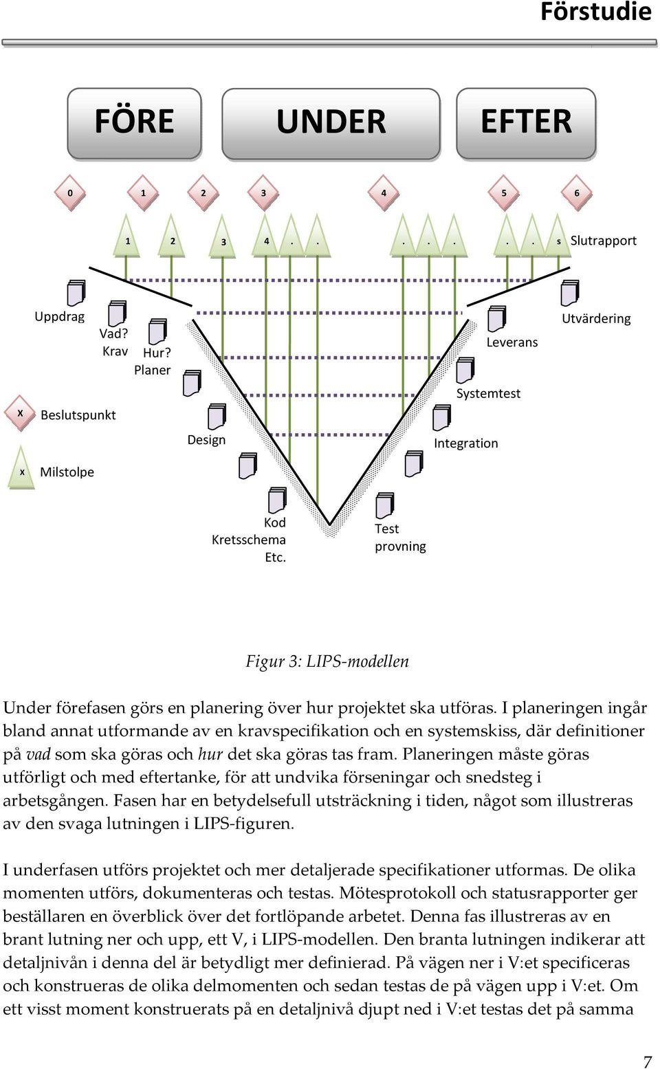 I planeringen ingår bland annat utformande av en kravspecifikation och en systemskiss, där definitioner på vad som ska göras och hur det ska göras tas fram.