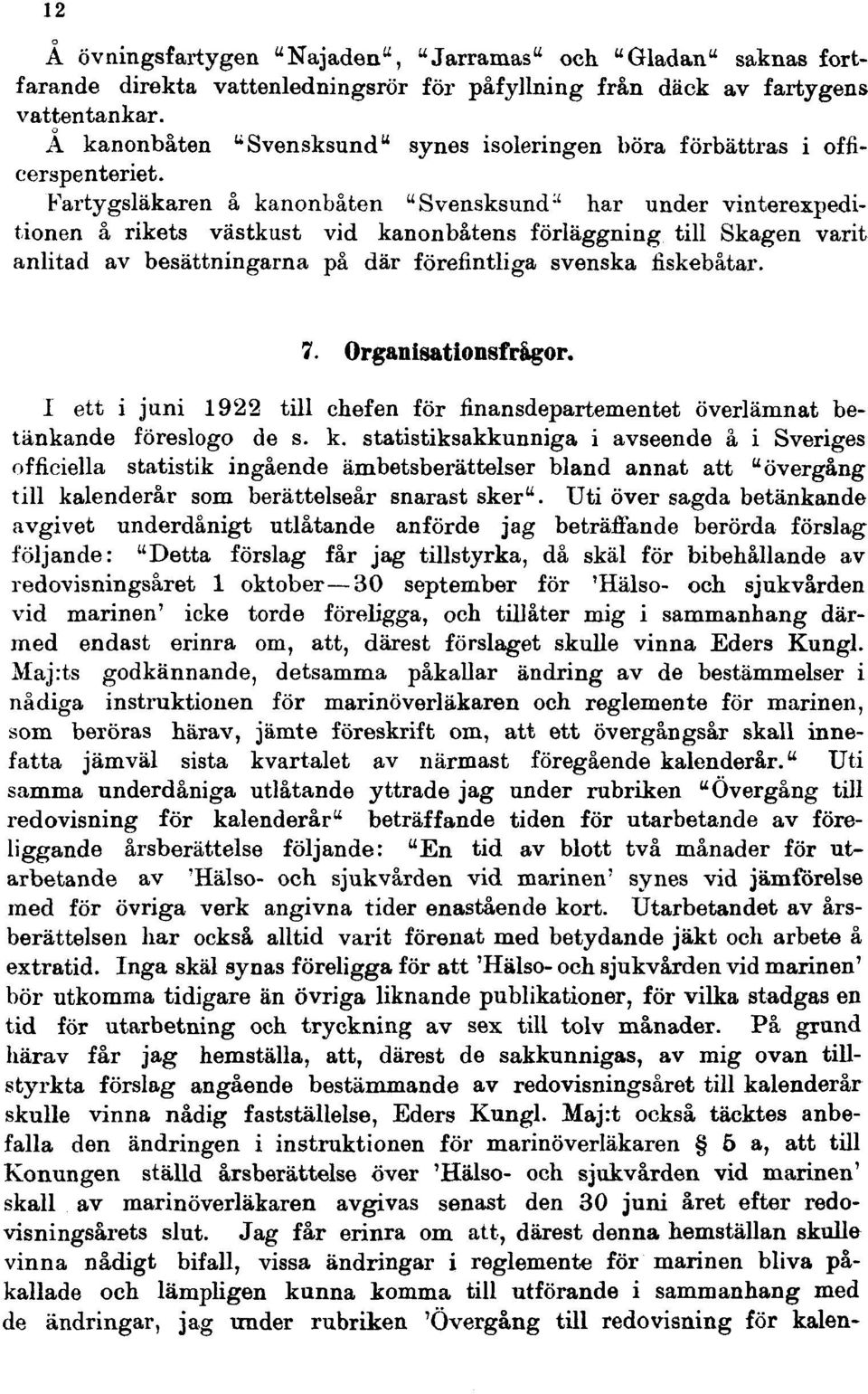 Fartygsläkaren å kanonbåten "Svensksund" har under vinterexpeditionen å rikets västkust vid kanonbåtens förläggning till Skagen varit anlitad av besättningarna på där förefintliga svenska fiskebåtar.