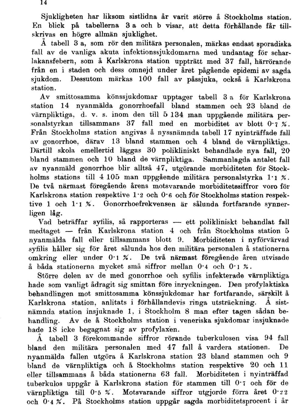 fall, härrörande från en i staden och dess omnejd under året pågående epidemi av sagda sjukdom. Dessutom märkas 100 fall av påssjuka, också å Karlskrona station.