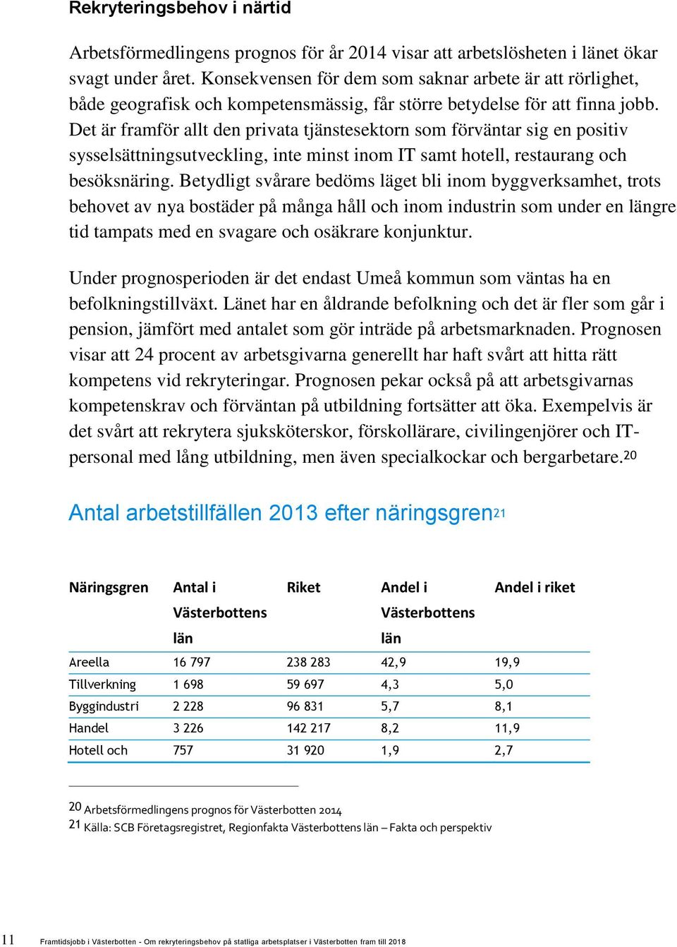 Det är framför allt den privata tjänstesektorn som förväntar sig en positiv sysselsättningsutveckling, inte minst inom IT samt hotell, restaurang och besöksnäring.