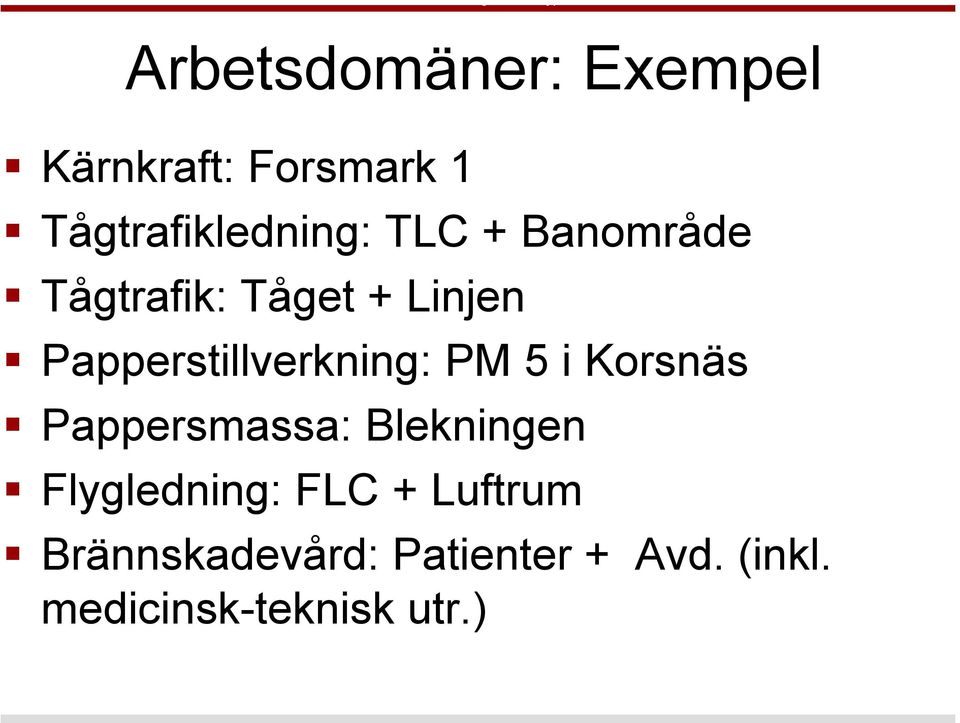 PM 5 i Korsnäs Pappersmassa: Blekningen Flygledning: FLC +