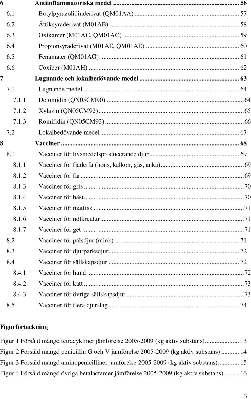 .. 66 7.2 Lokalbedövande medel... 67 8 Vacciner... 68 8.1 Vacciner för livsmedelsproducerande djur... 69 8.1.1 Vacciner för fjäderfä (höns, kalkon, gås, anka)... 69 8.1.2 Vacciner för får... 69 8.1.3 Vacciner för gris.
