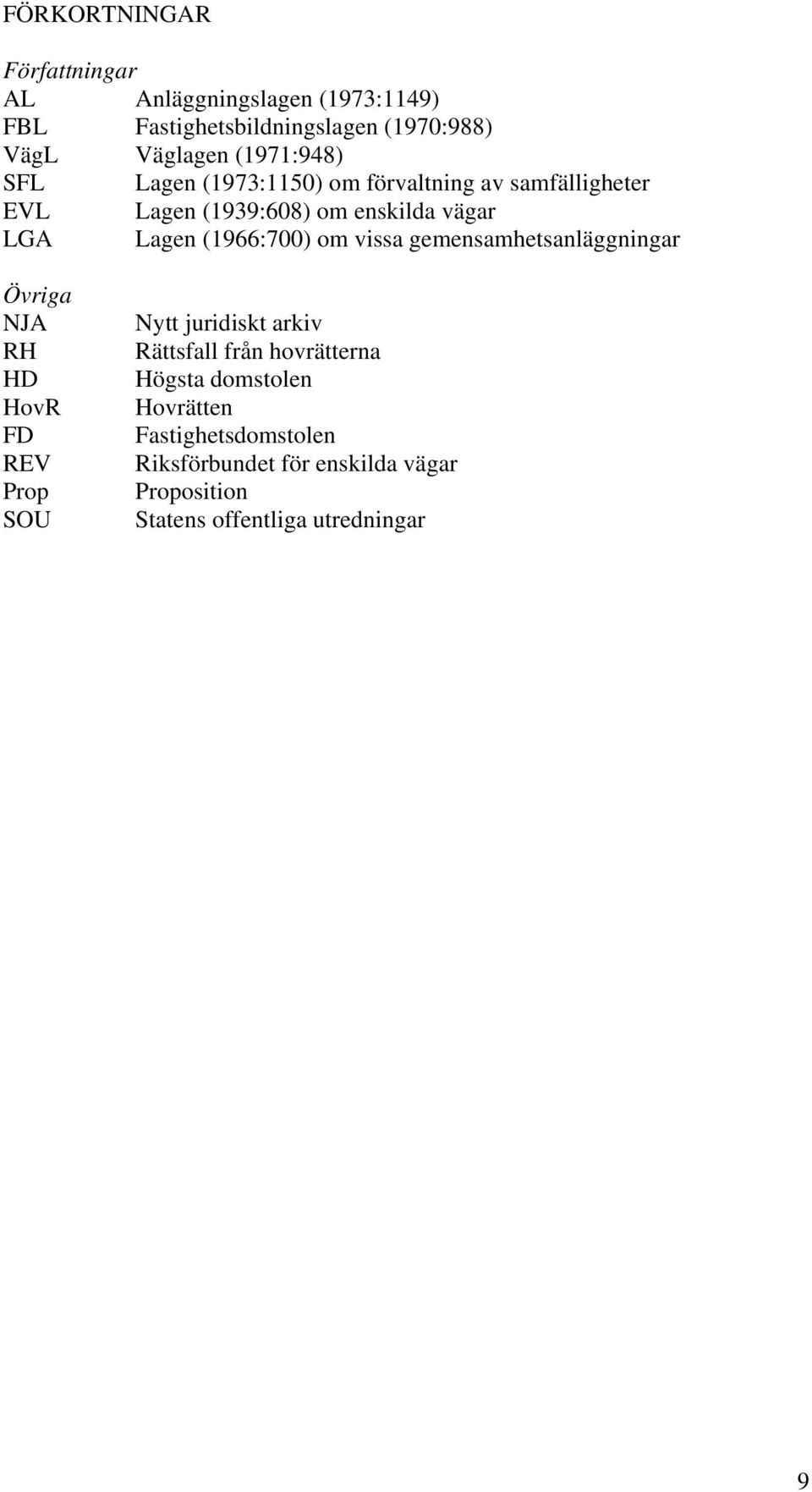 (1966:700) om vissa gemensamhetsanläggningar Övriga NJA RH HD HovR FD REV Prop SOU Nytt juridiskt arkiv Rättsfall från