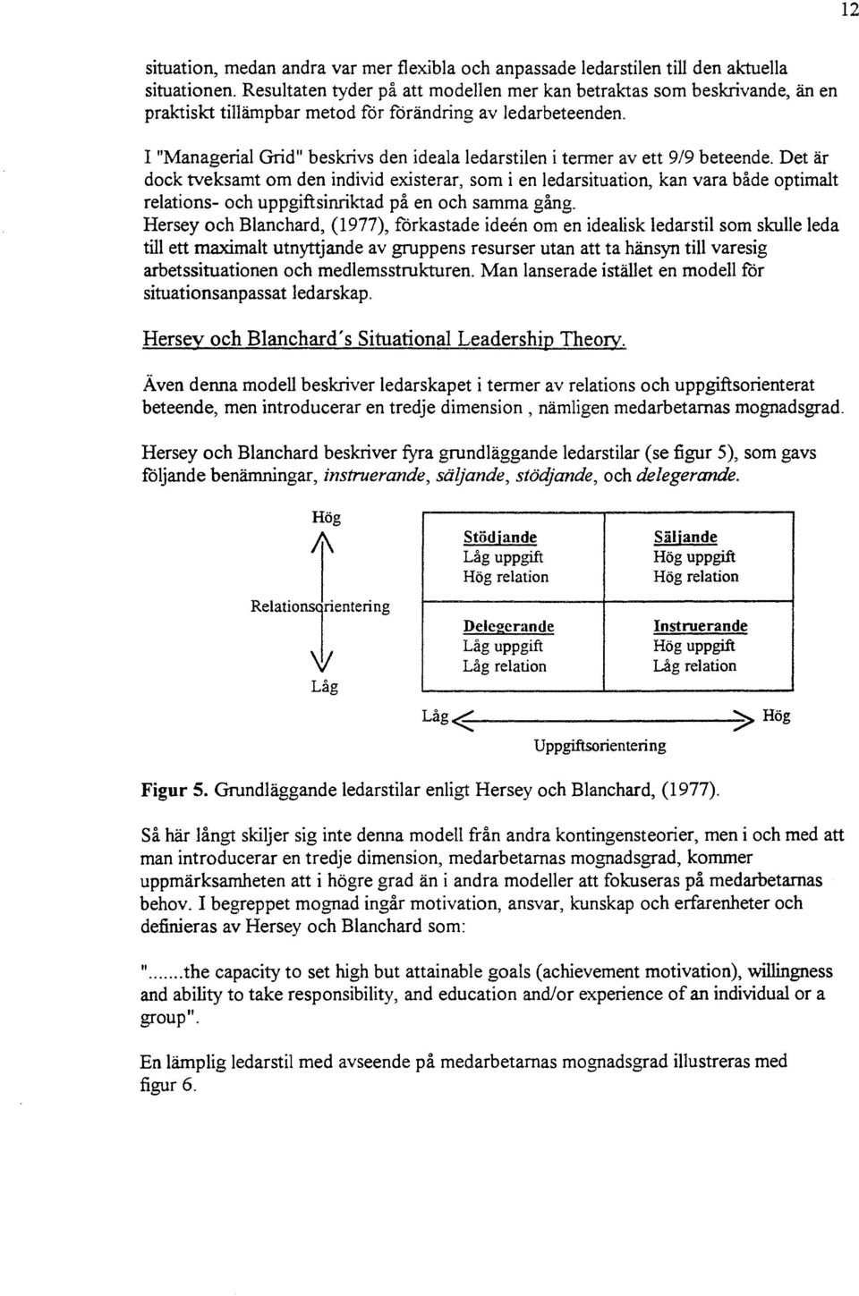 I "Manageria Grid" beskrivs den ideaa edarstien i termer av ett 9/9 beteende.