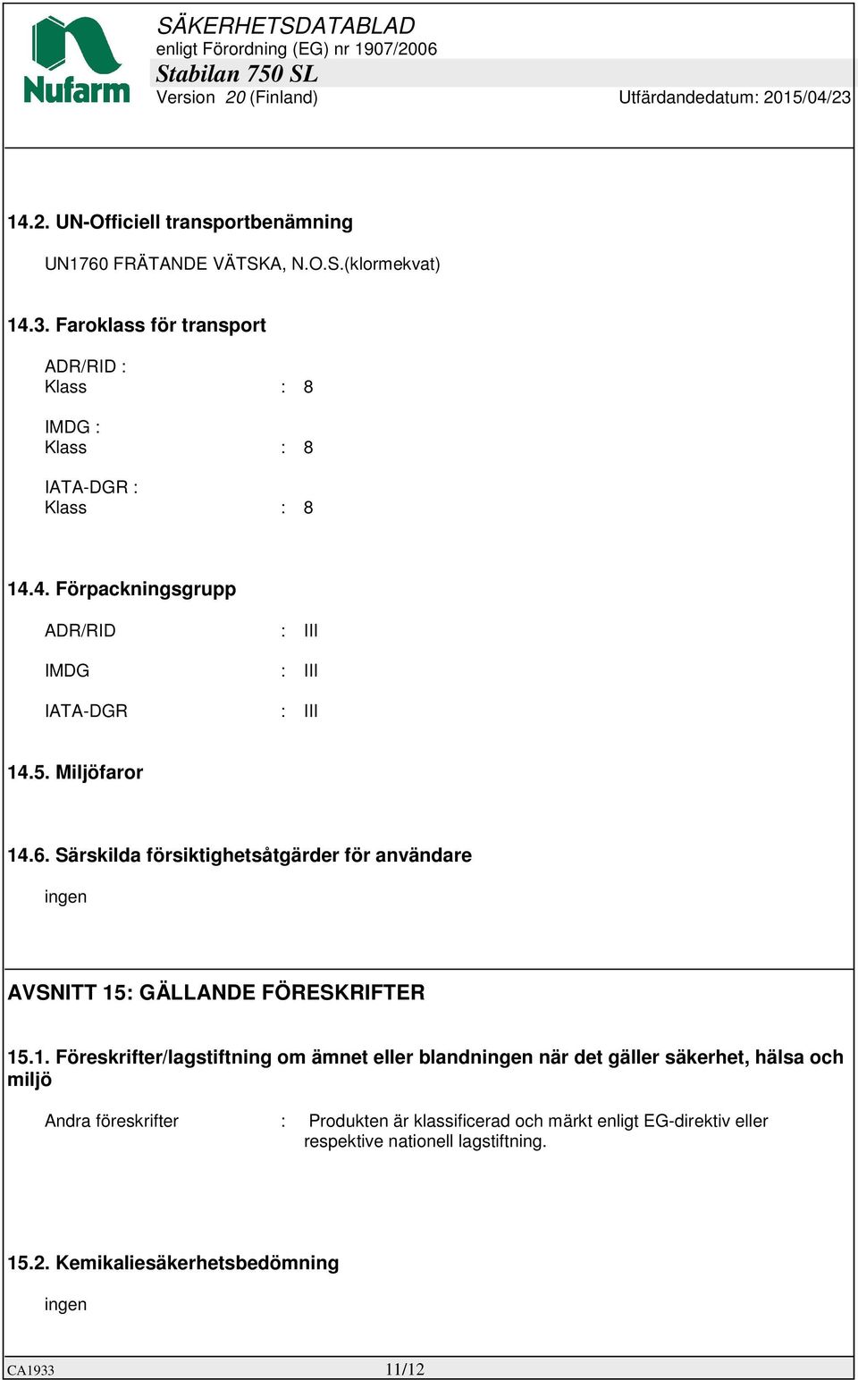 Miljöfaror 14